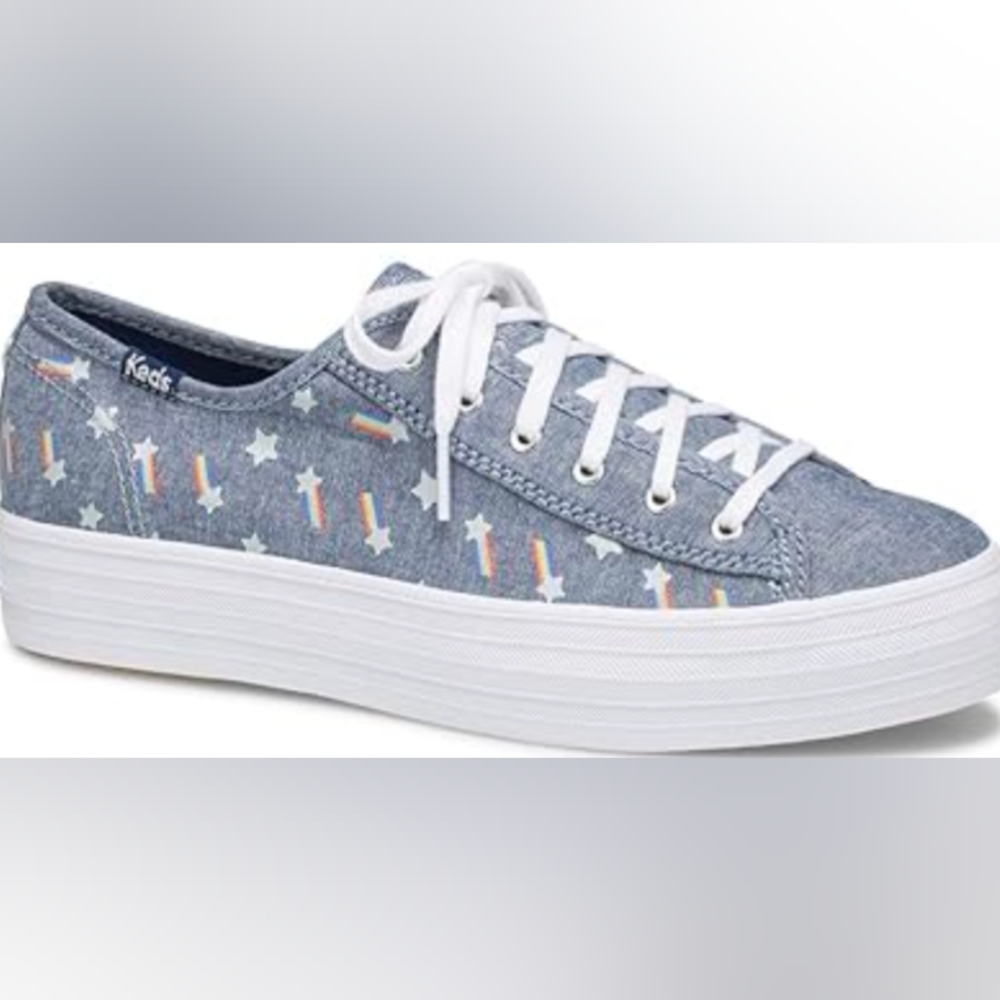 Keds X SUNNYLIFE Triple Kick Rainbow Women's Size 9  Like New MSRP $84.95